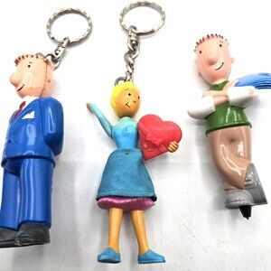 1990's Doug's First Movie & Pattie Key Chains Pen McDonald's Plastic Collectib